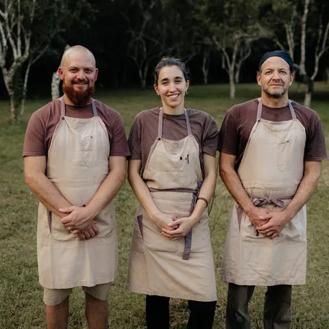 The Good 2 Eat Catering team in their aprons